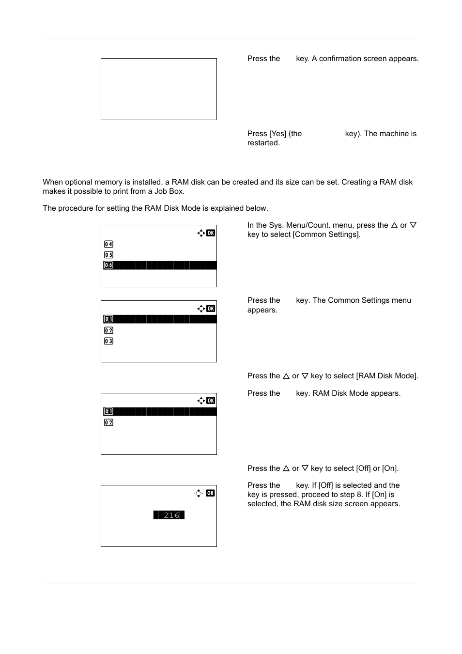 Ram disk mode, Ram disk mode …8-60 | TA Triumph-Adler DCC 6526L User Manual | Page 305 / 526