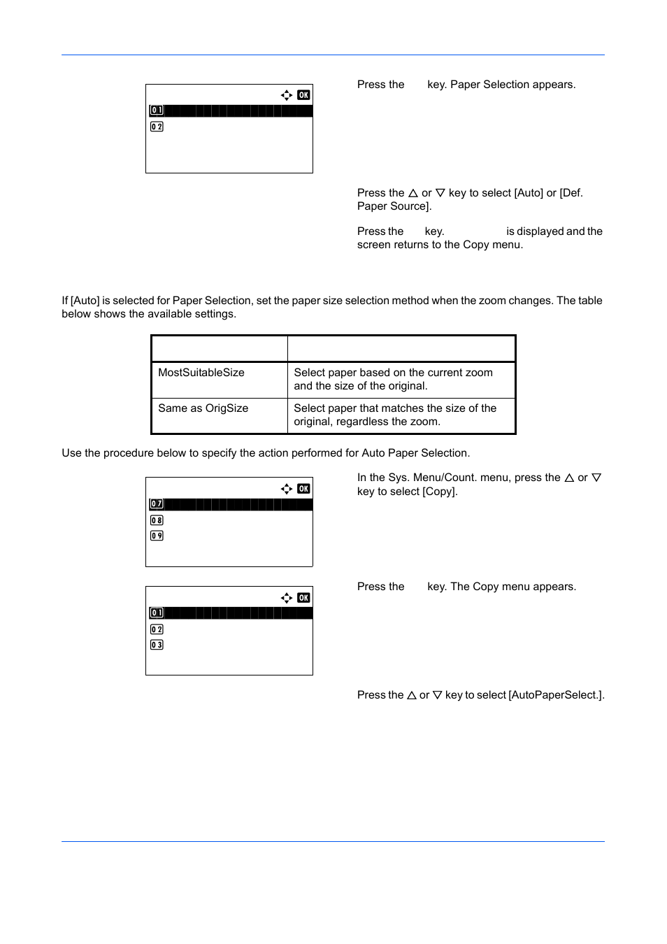 Auto paper selection, Auto paper selection …8-64 | TA Triumph-Adler DCC 6526L User Manual | Page 309 / 526