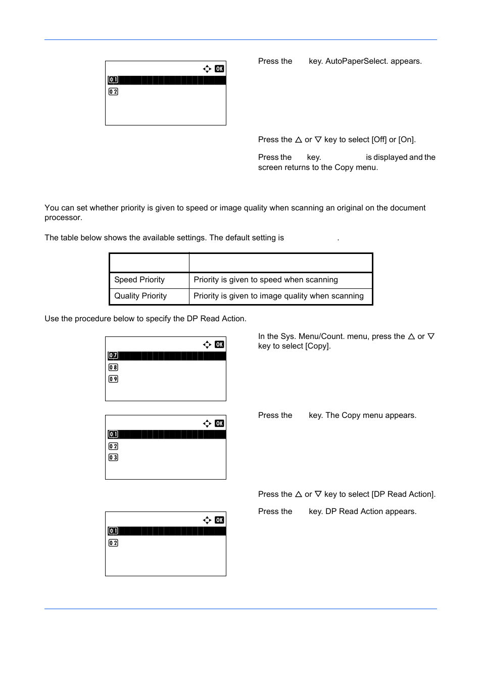 Dp read action, Dp read action …8-66 | TA Triumph-Adler DCC 6526L User Manual | Page 311 / 526