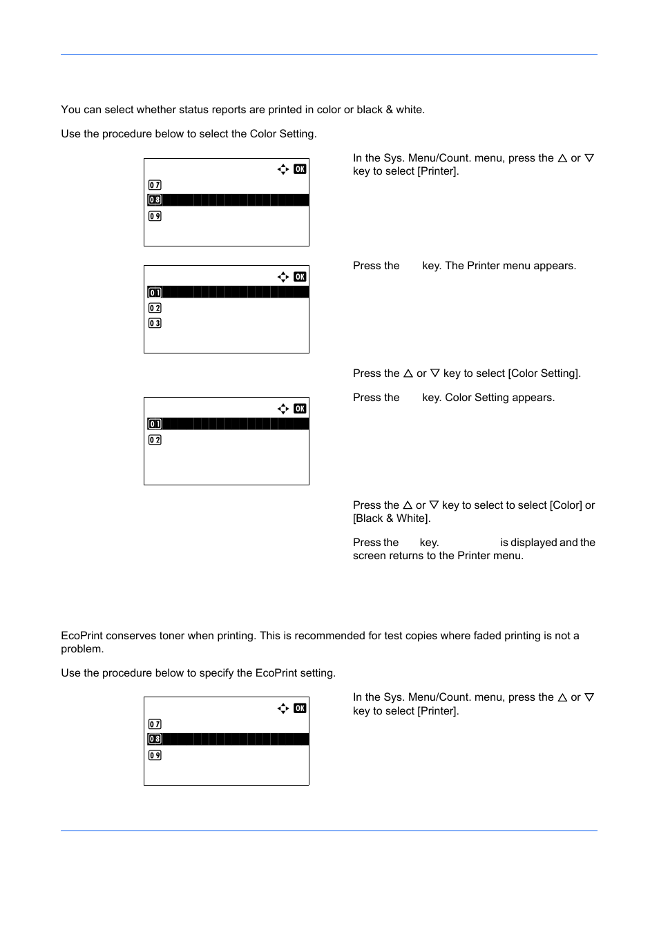 Color setting, Ecoprint, Color setting …8-82 | Ecoprint …8-82 | TA Triumph-Adler DCC 6526L User Manual | Page 327 / 526