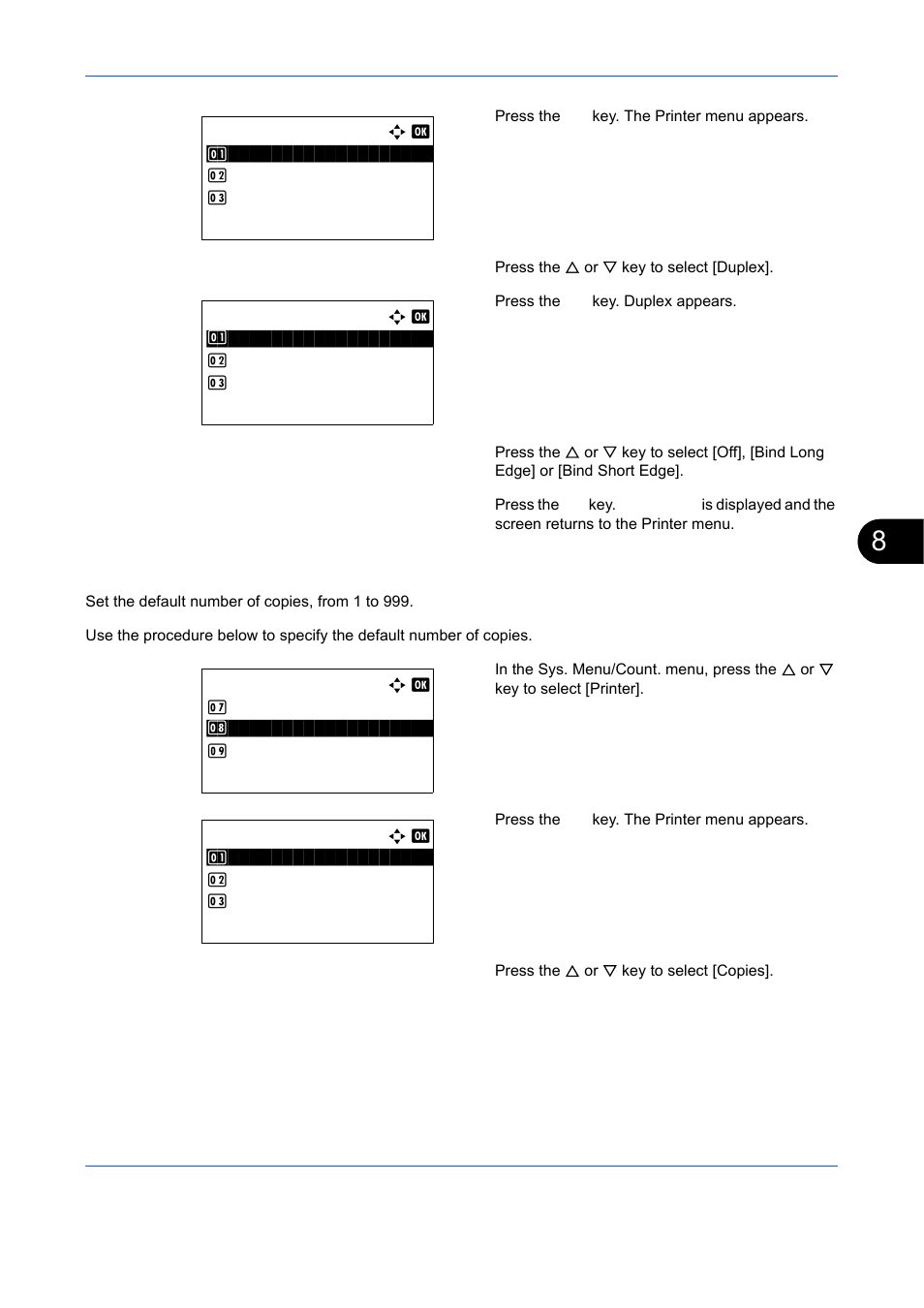 Copies, Copies …8-85 | TA Triumph-Adler DCC 6526L User Manual | Page 330 / 526