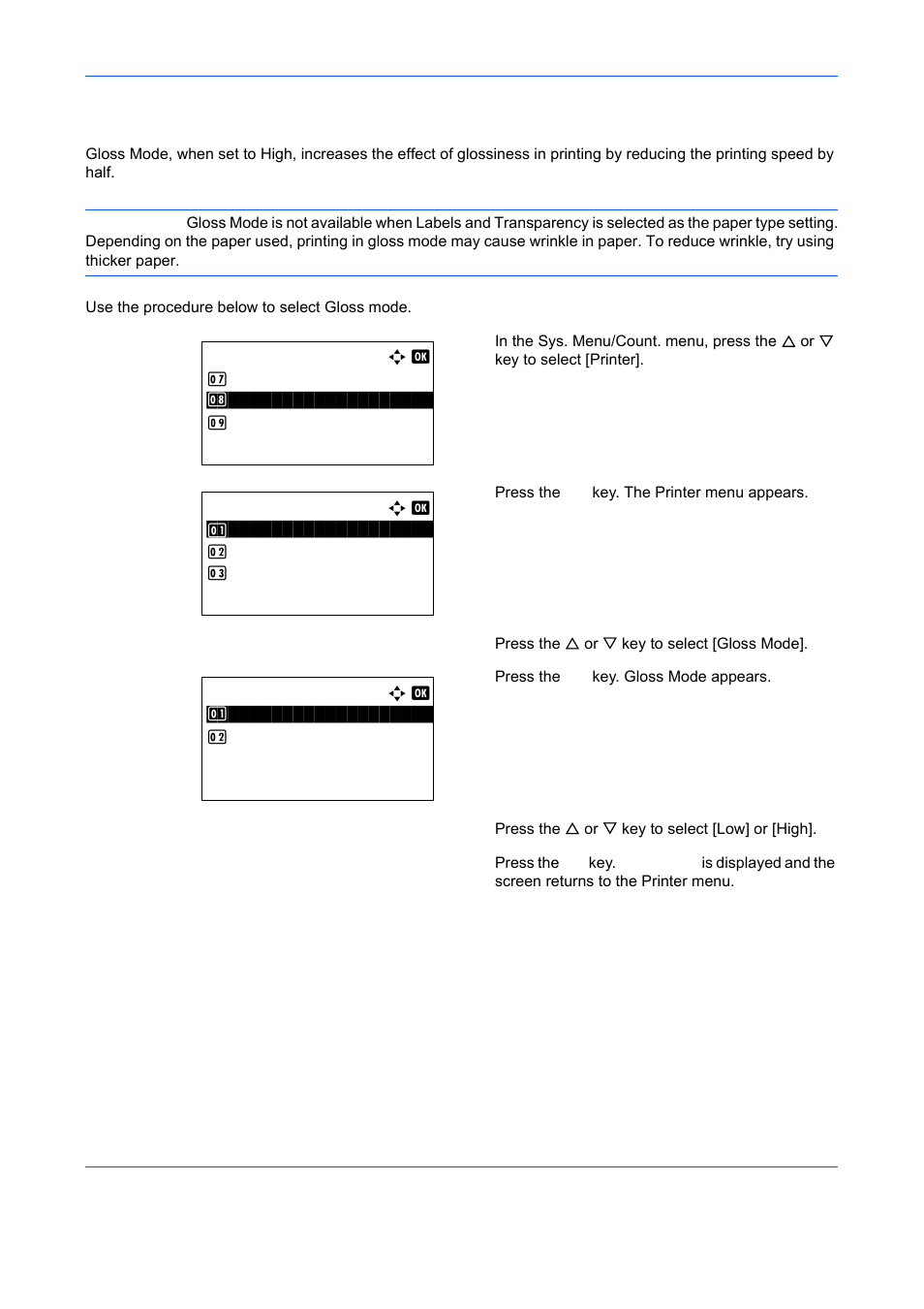 Gloss mode, Gloss mode …8-88 | TA Triumph-Adler DCC 6526L User Manual | Page 333 / 526