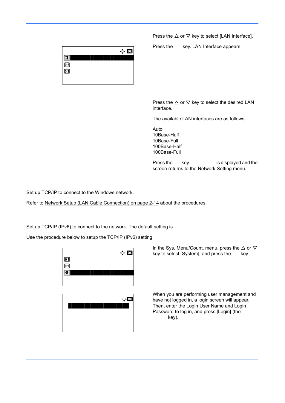 Tcp/ip (ipv4) setup, Tcp/ip (ipv6) setup, Tcp/ip (ipv4) setup …8-150 | Tcp/ip (ipv6) setup …8-150 | TA Triumph-Adler DCC 6526L User Manual | Page 395 / 526