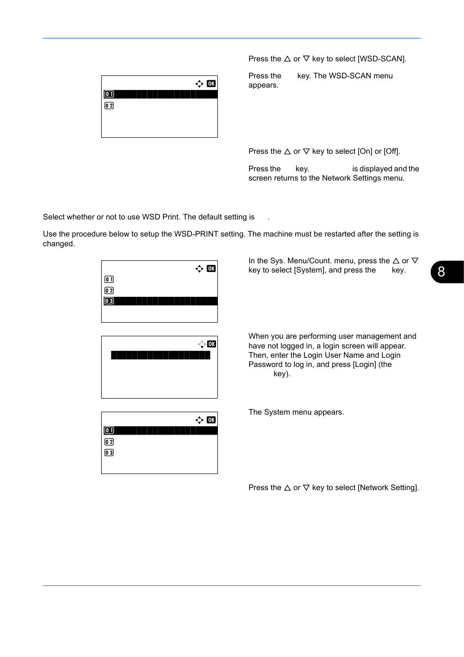 Wsd print setup, Wsd print setup …8-155 | TA Triumph-Adler DCC 6526L User Manual | Page 400 / 526