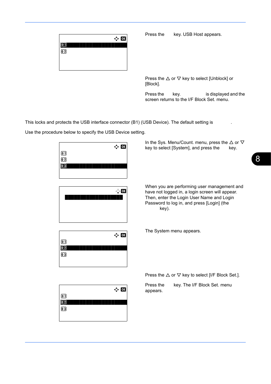 Usb device (usb interface setting) | TA Triumph-Adler DCC 6526L User Manual | Page 414 / 526