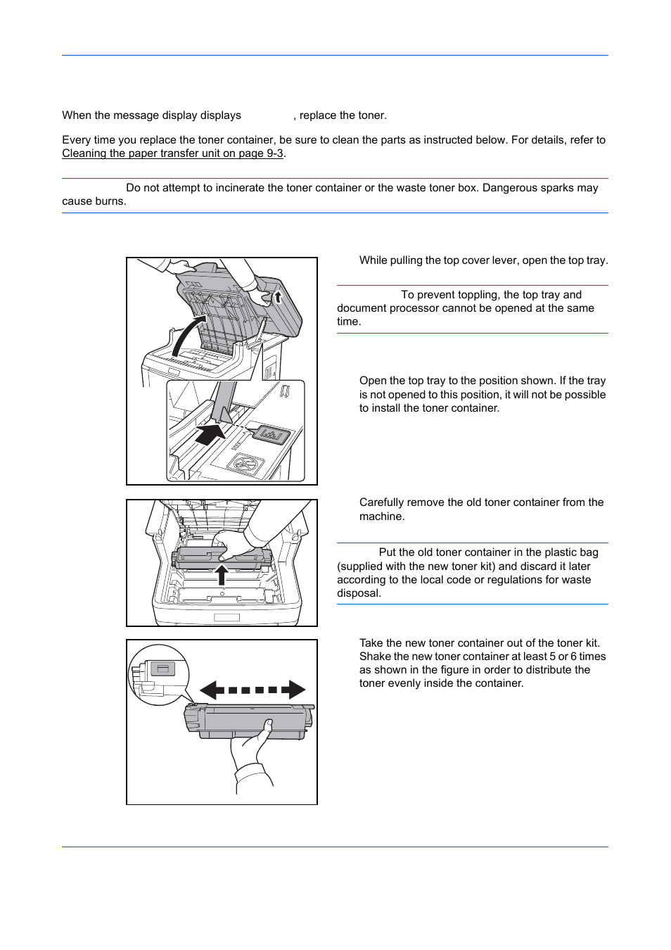 Toner container replacement, Toner container replacement -4 | TA Triumph-Adler DCC 6526L User Manual | Page 423 / 526