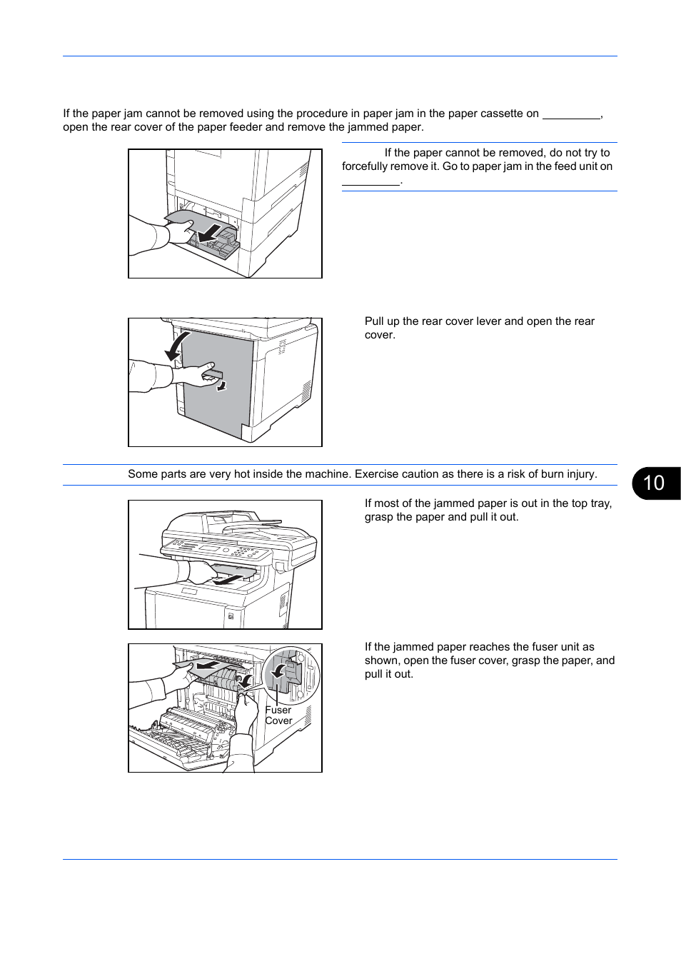 Paper jam in the paper feeder, Inside the machine | TA Triumph-Adler DCC 6526L User Manual | Page 446 / 526