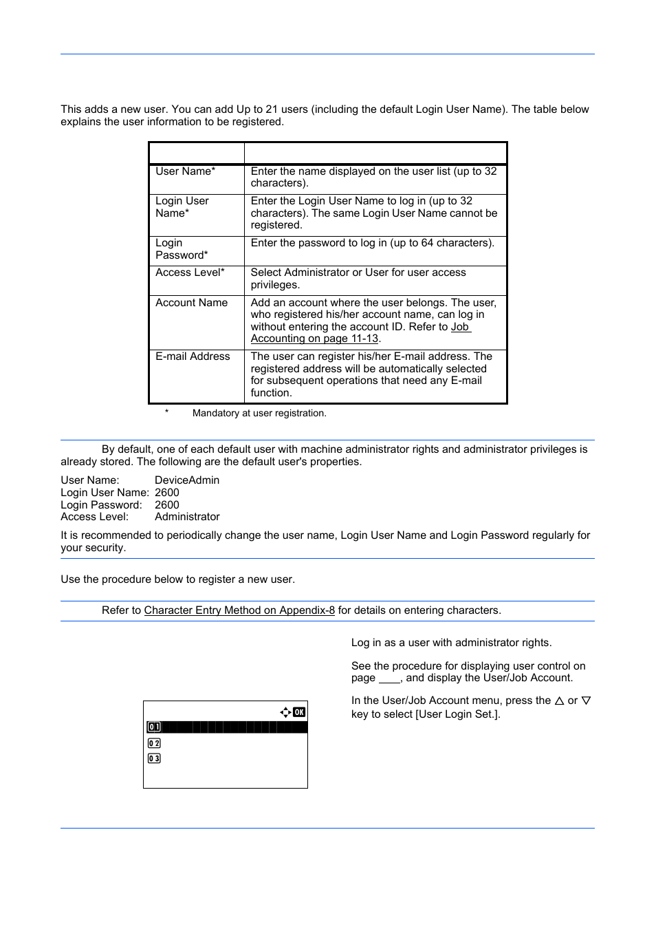 Adding a user | TA Triumph-Adler DCC 6526L User Manual | Page 455 / 526