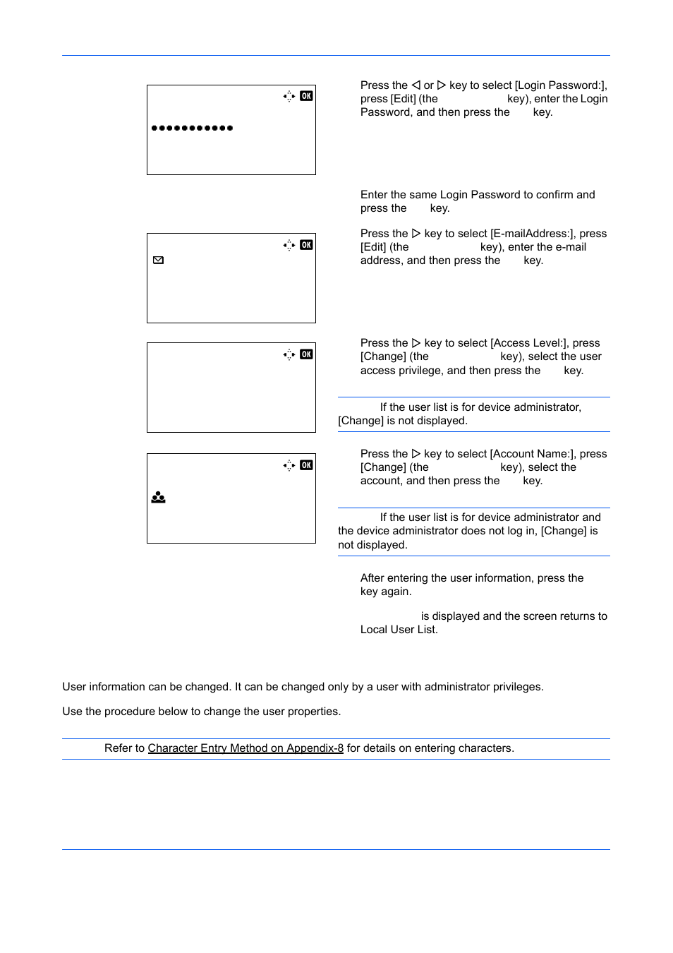 Changing user properties | TA Triumph-Adler DCC 6526L User Manual | Page 457 / 526