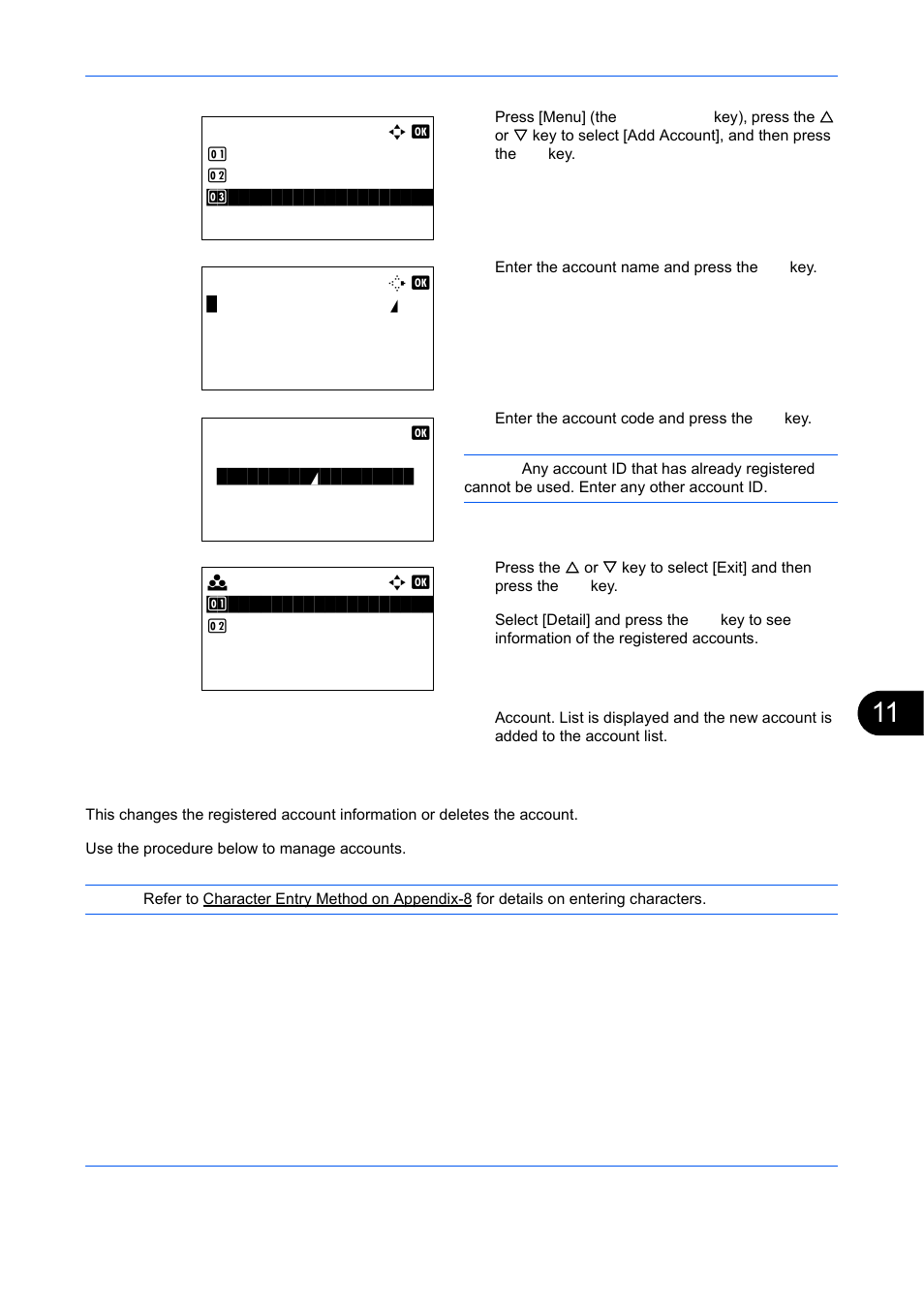 Managing accounts | TA Triumph-Adler DCC 6526L User Manual | Page 466 / 526