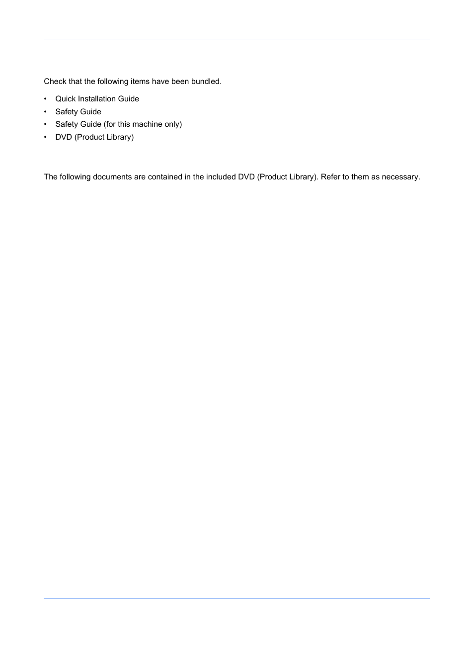 Check bundled items, Documents contained in the included dvd, Check bundled items -2 | TA Triumph-Adler DCC 6526L User Manual | Page 47 / 526