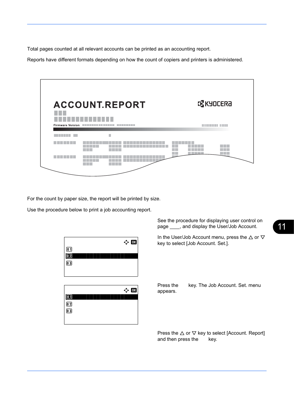 Printing an accounting report | TA Triumph-Adler DCC 6526L User Manual | Page 480 / 526