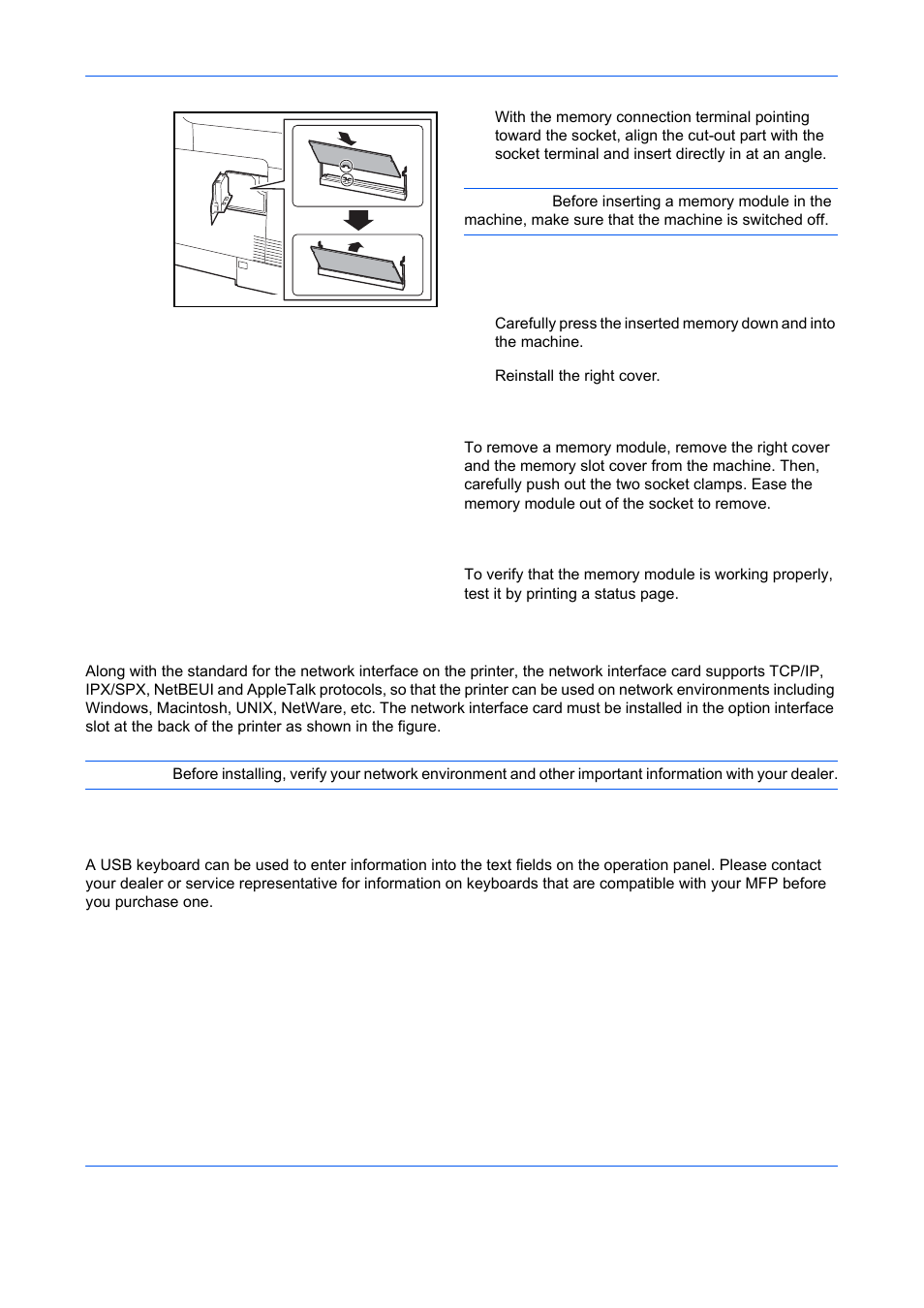 Network interface card, Usb keyboard | TA Triumph-Adler DCC 6526L User Manual | Page 487 / 526