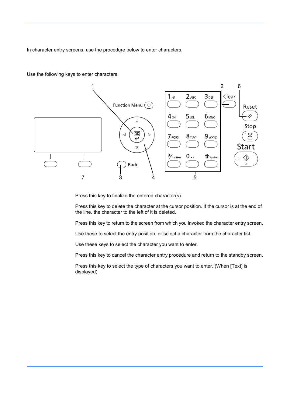 Character entry method, Keys used, Character entry method on | Appendix-8, Character entry method on appendix-8 fo | TA Triumph-Adler DCC 6526L User Manual | Page 491 / 526