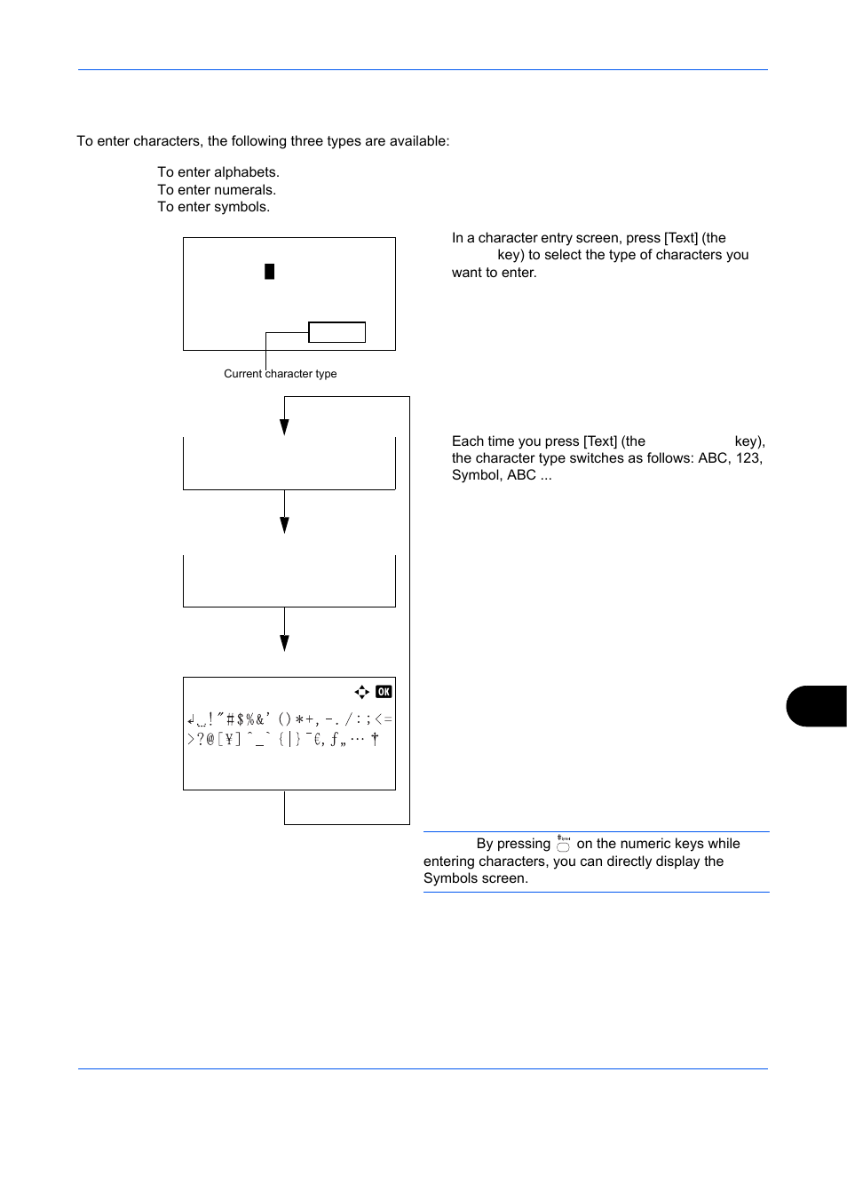 Selecting type of characters | TA Triumph-Adler DCC 6526L User Manual | Page 492 / 526