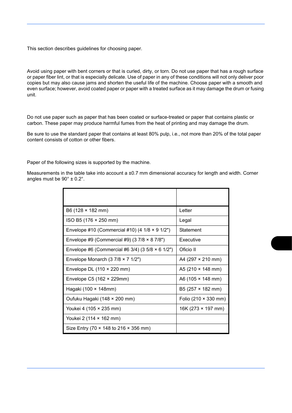 Choosing the appropriate paper | TA Triumph-Adler DCC 6526L User Manual | Page 498 / 526