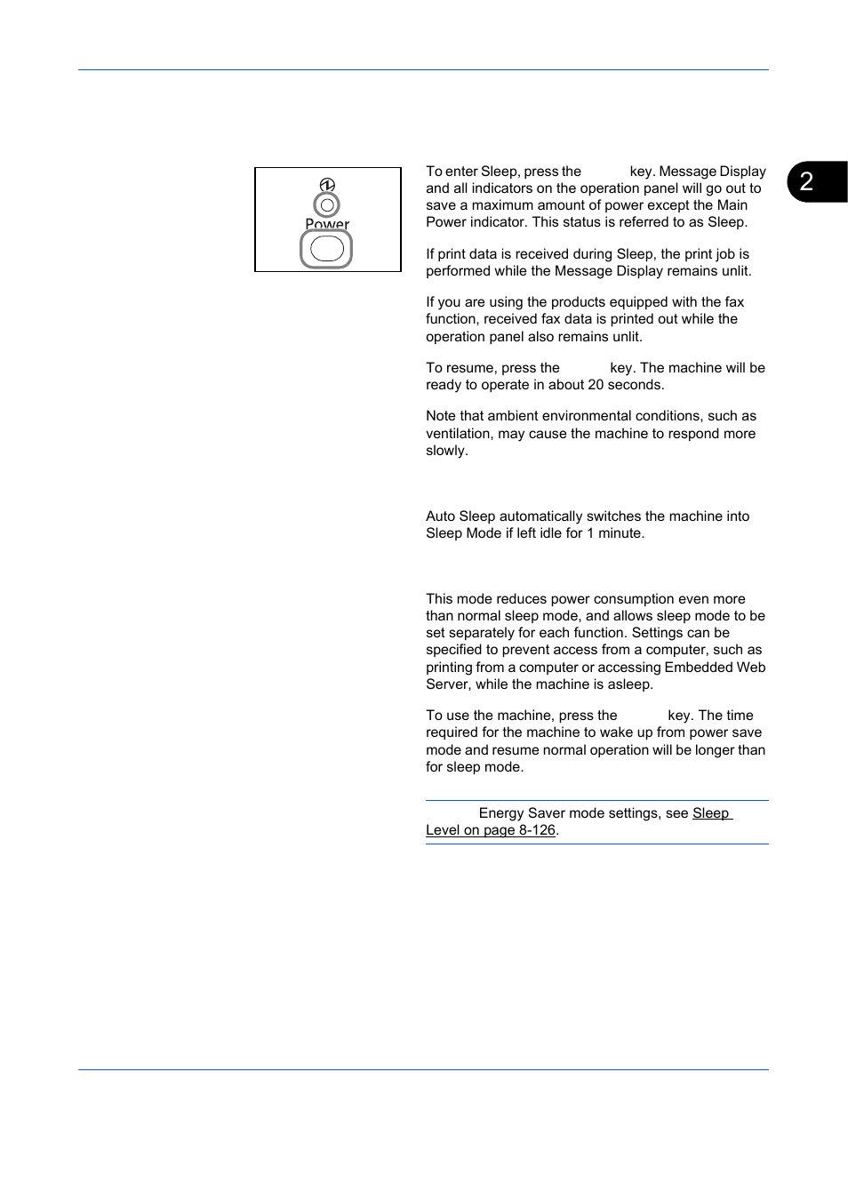 Sleep and auto sleep, Sleep and auto sleep -9 | TA Triumph-Adler DCC 6526L User Manual | Page 54 / 526