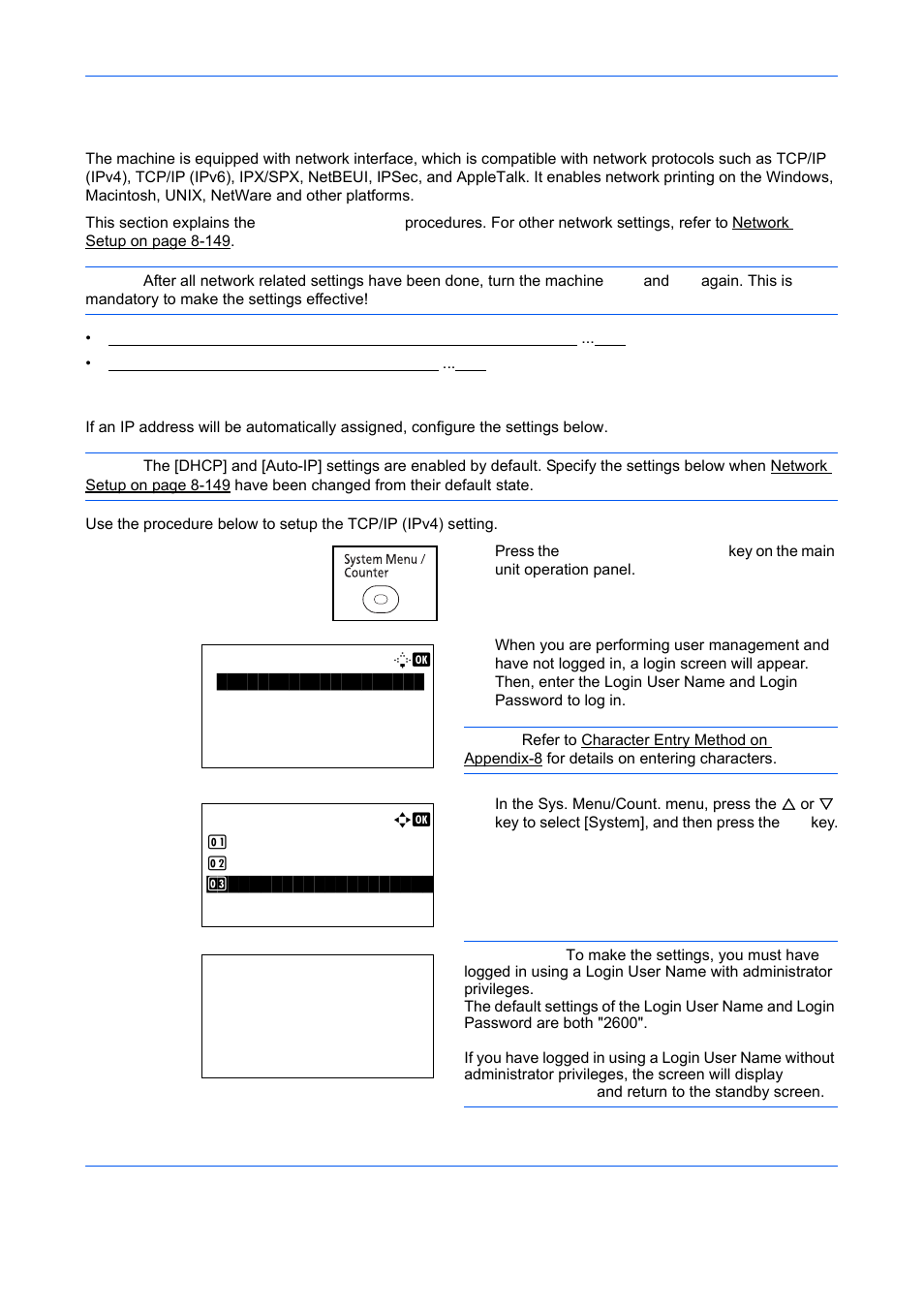 Network setup (lan cable connection), Network setup (lan cable connection) -14 | TA Triumph-Adler DCC 6526L User Manual | Page 59 / 526