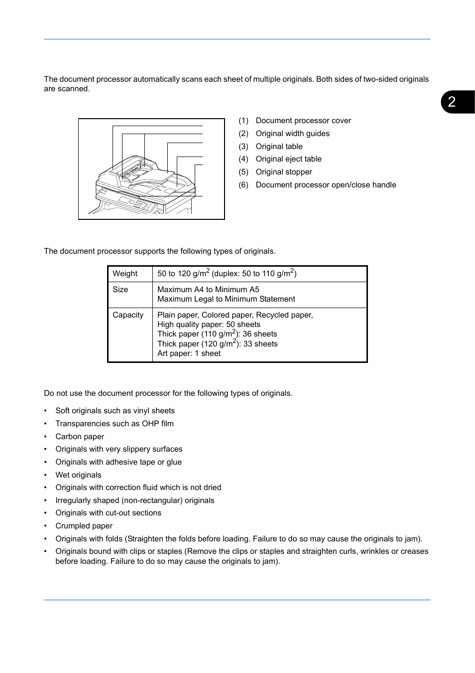 Loading originals in the document processor | TA Triumph-Adler DCC 6526L User Manual | Page 90 / 526