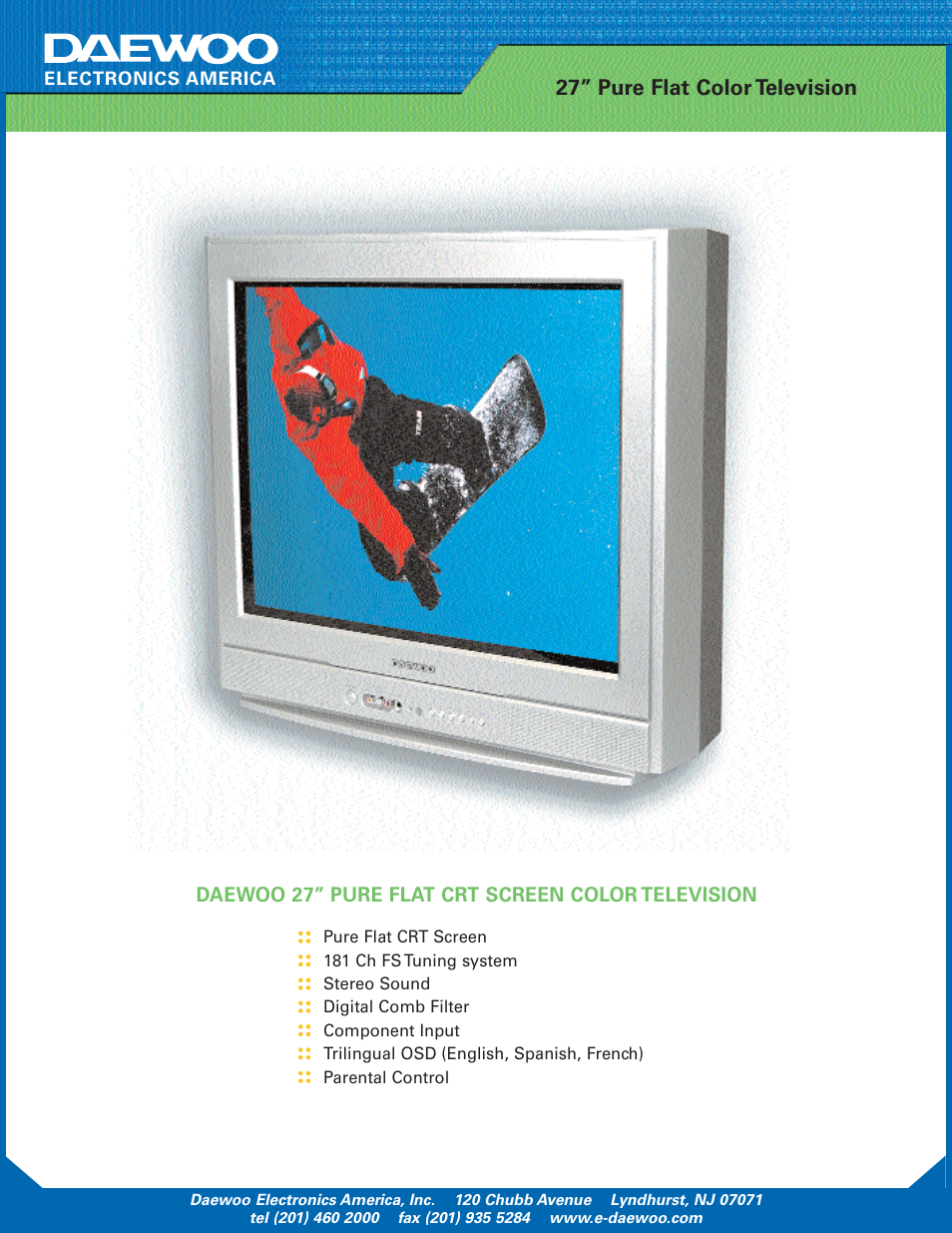 Daewoo DTQ 27U4SC User Manual | 2 pages