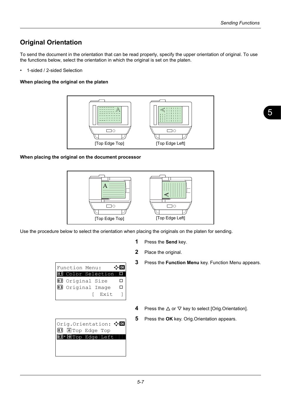 Original orientation, Original orientation -7 | TA Triumph-Adler P-3020 MFP User Manual | Page 153 / 481
