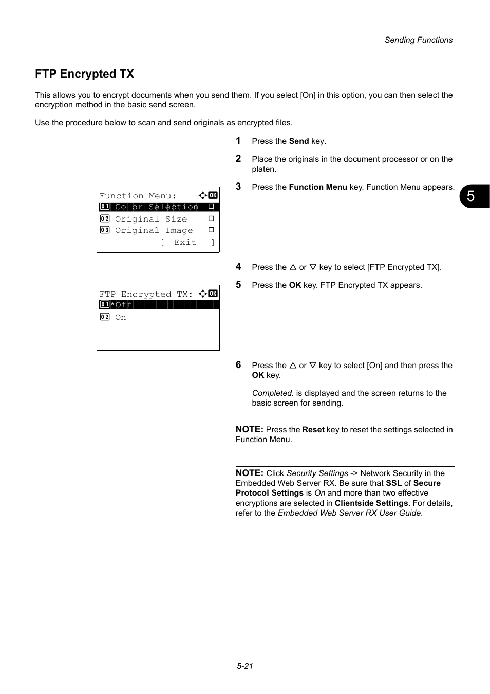 Ftp encrypted tx, Ftp encrypted tx -21 | TA Triumph-Adler P-3020 MFP User Manual | Page 167 / 481