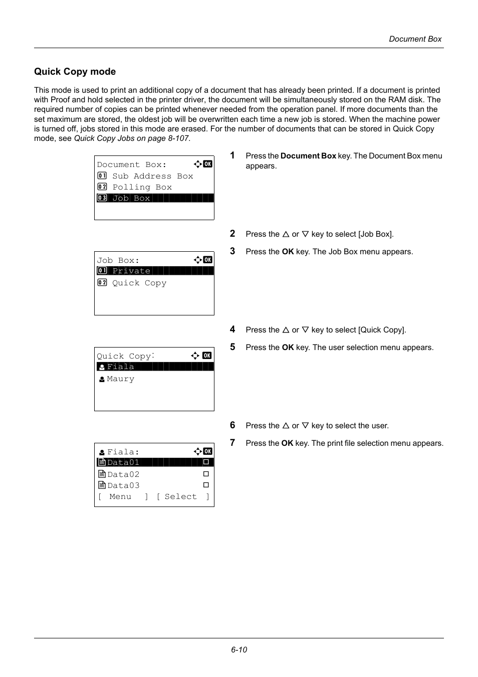 Quick copy mode | TA Triumph-Adler P-3020 MFP User Manual | Page 182 / 481