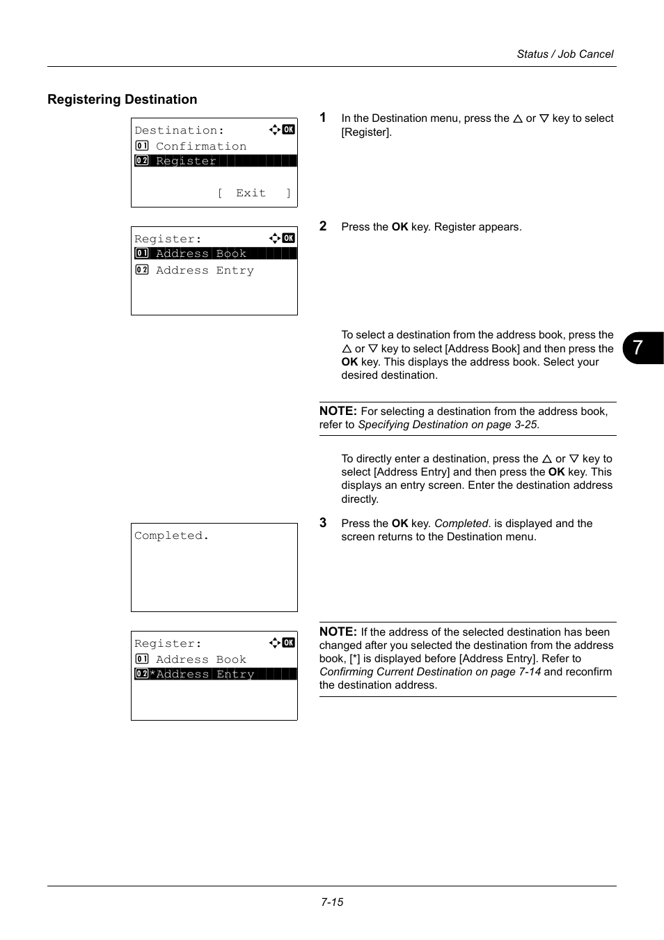 Registering destination | TA Triumph-Adler P-3020 MFP User Manual | Page 199 / 481