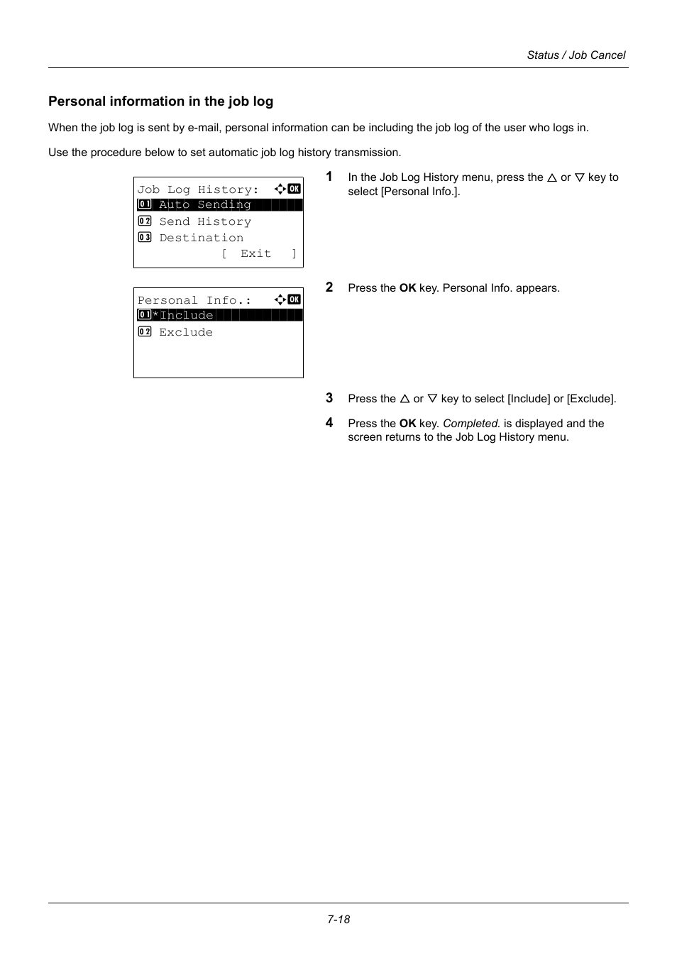 Personal information in the job log | TA Triumph-Adler P-3020 MFP User Manual | Page 202 / 481