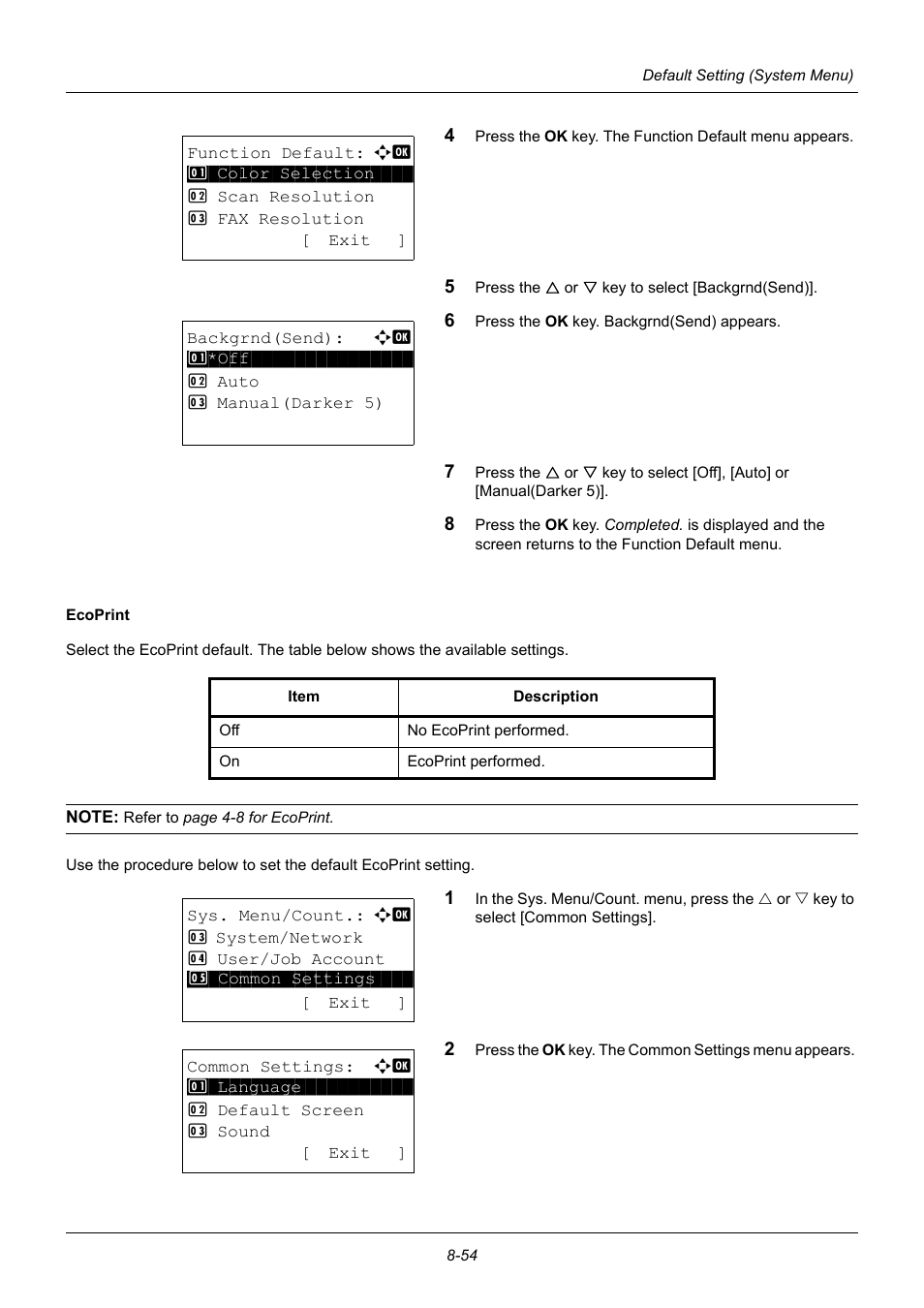 TA Triumph-Adler P-3020 MFP User Manual | Page 260 / 481