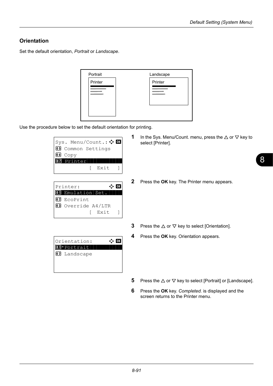 Orientation | TA Triumph-Adler P-3020 MFP User Manual | Page 297 / 481
