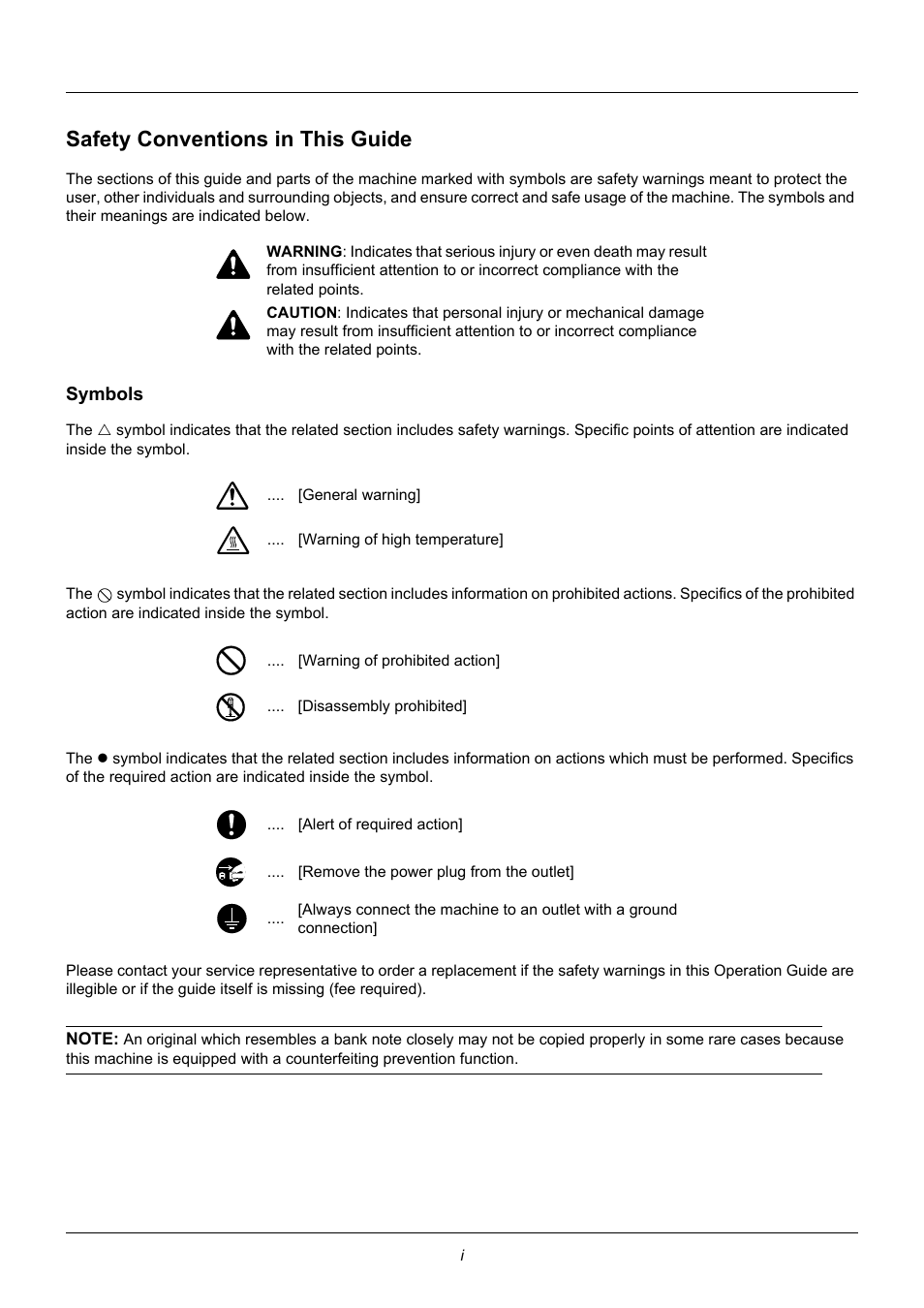Safety conventions in this guide | TA Triumph-Adler P-3020 MFP User Manual | Page 3 / 481