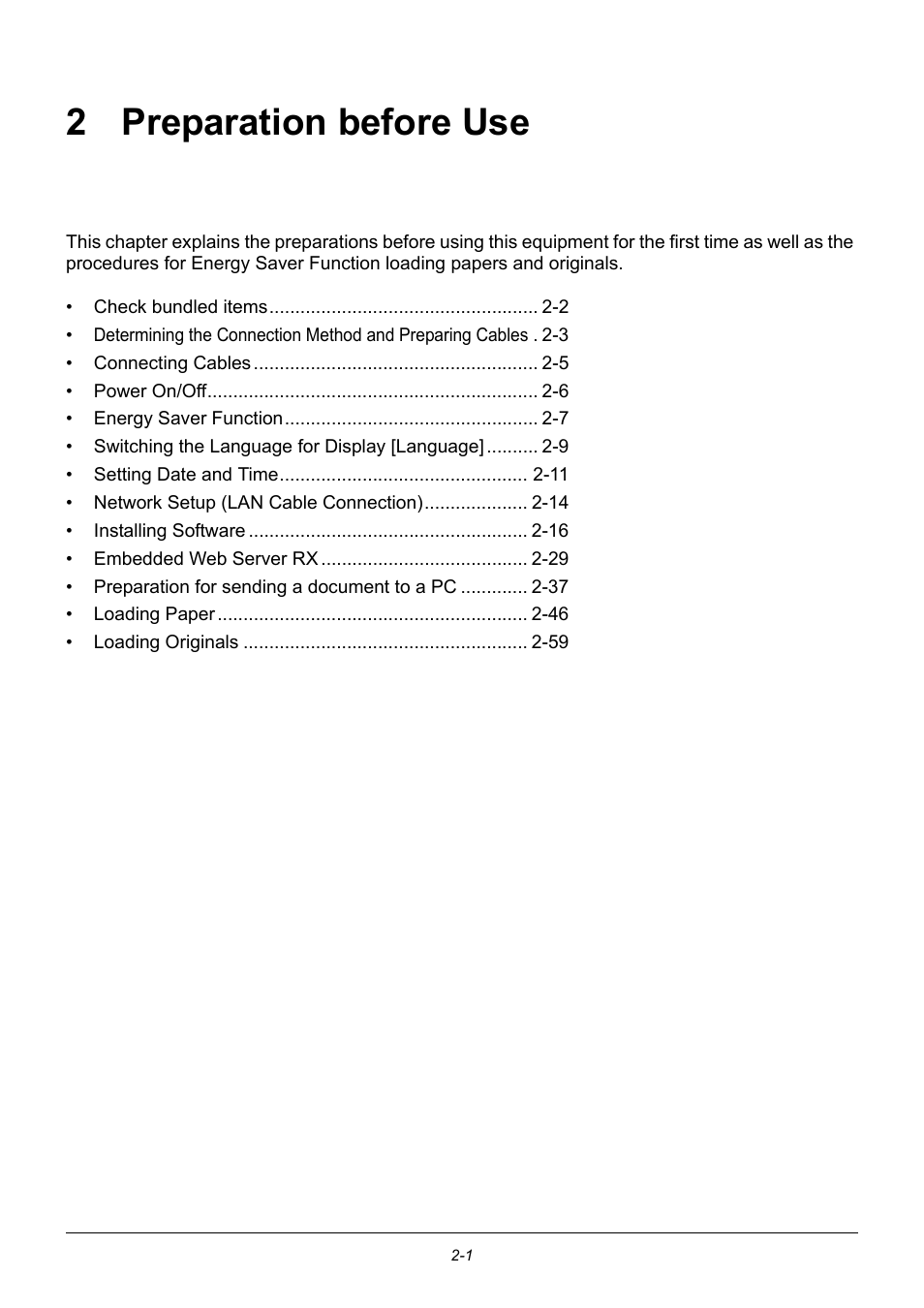 2 preparation before use, Preparation before use, 2 - preparation before use | TA Triumph-Adler P-3020 MFP User Manual | Page 35 / 481