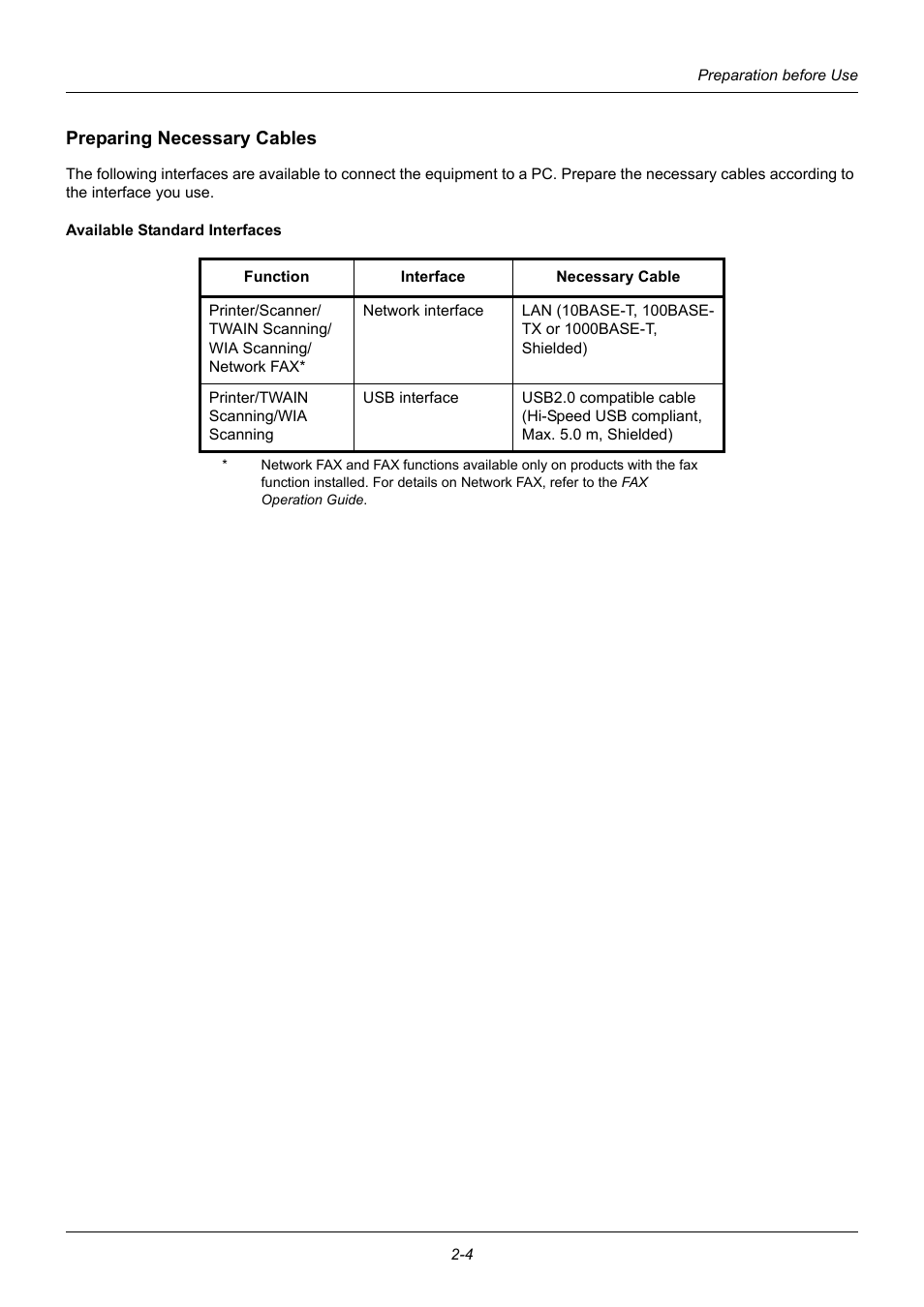 Preparing necessary cables | TA Triumph-Adler P-3020 MFP User Manual | Page 38 / 481