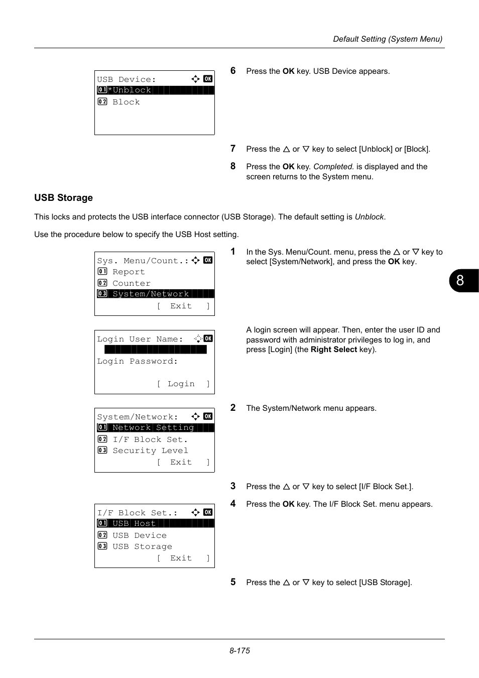 Usb storage | TA Triumph-Adler P-3020 MFP User Manual | Page 381 / 481