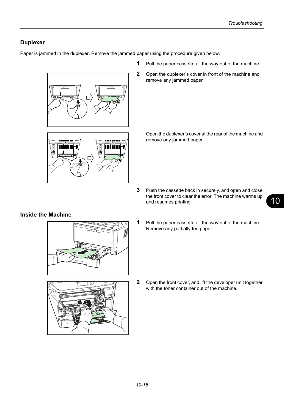 Duplexer, Inside the machine | TA Triumph-Adler P-3020 MFP User Manual | Page 405 / 481