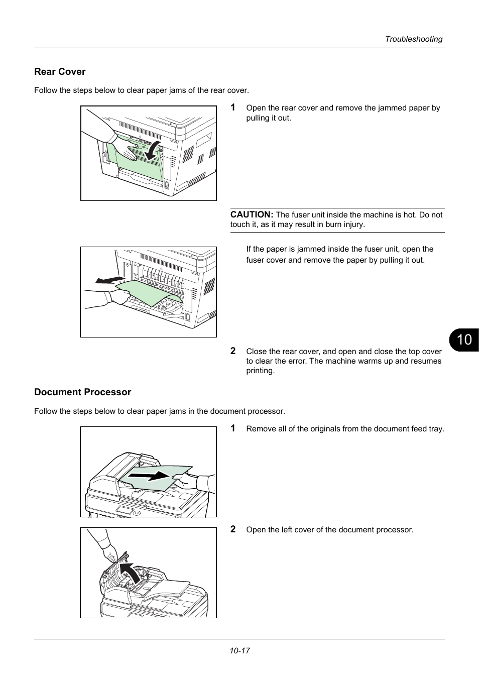 Rear cover, Document processor | TA Triumph-Adler P-3020 MFP User Manual | Page 407 / 481