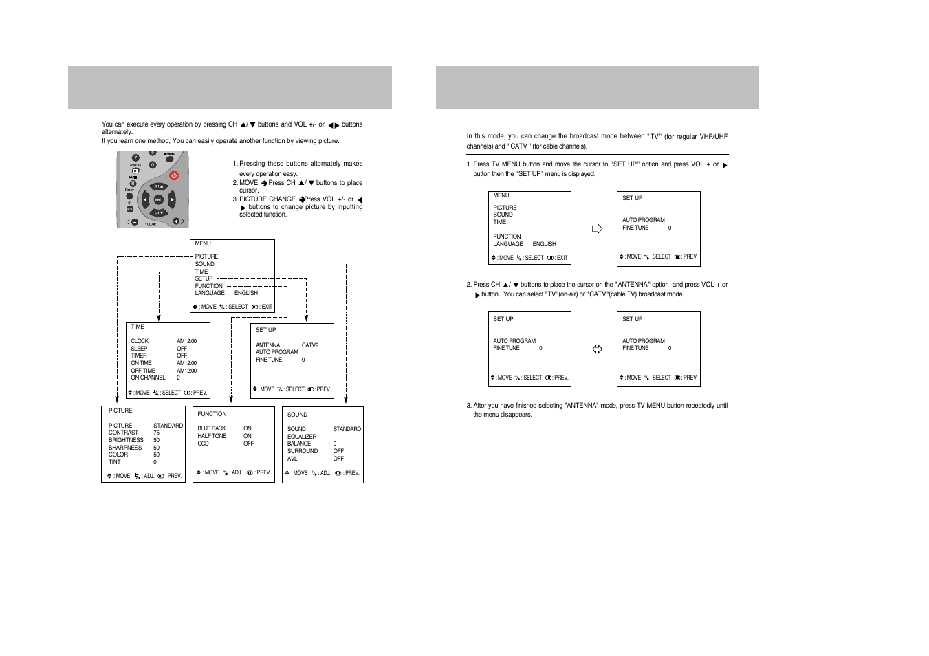 Basis of "menu" operation method | Daewoo DDQ-9H1SC User Manual | Page 8 / 33