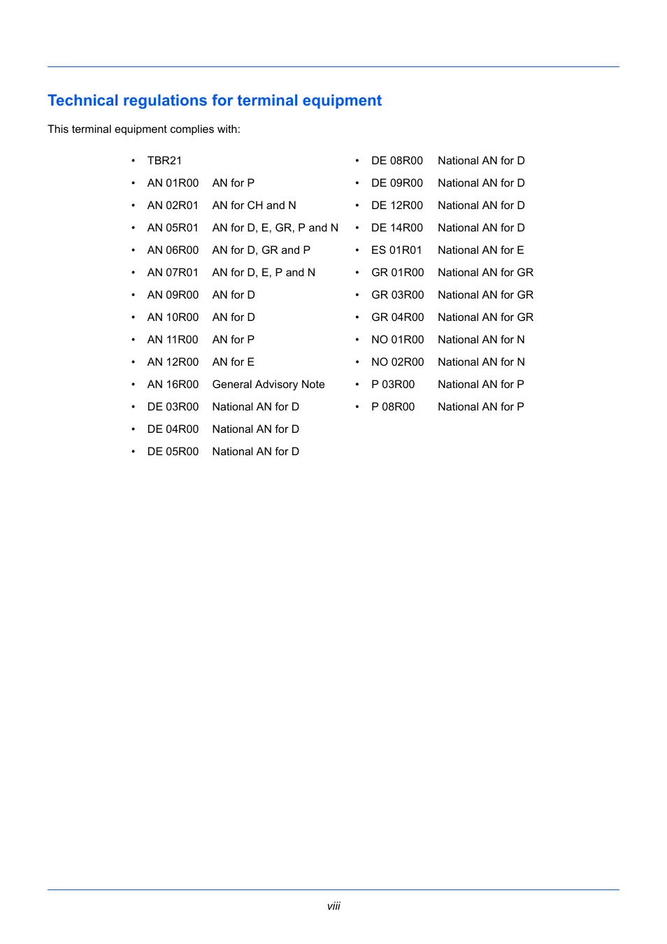 Technical regulations for terminal equipment | TA Triumph-Adler P-3525 MFP User Manual | Page 10 / 185