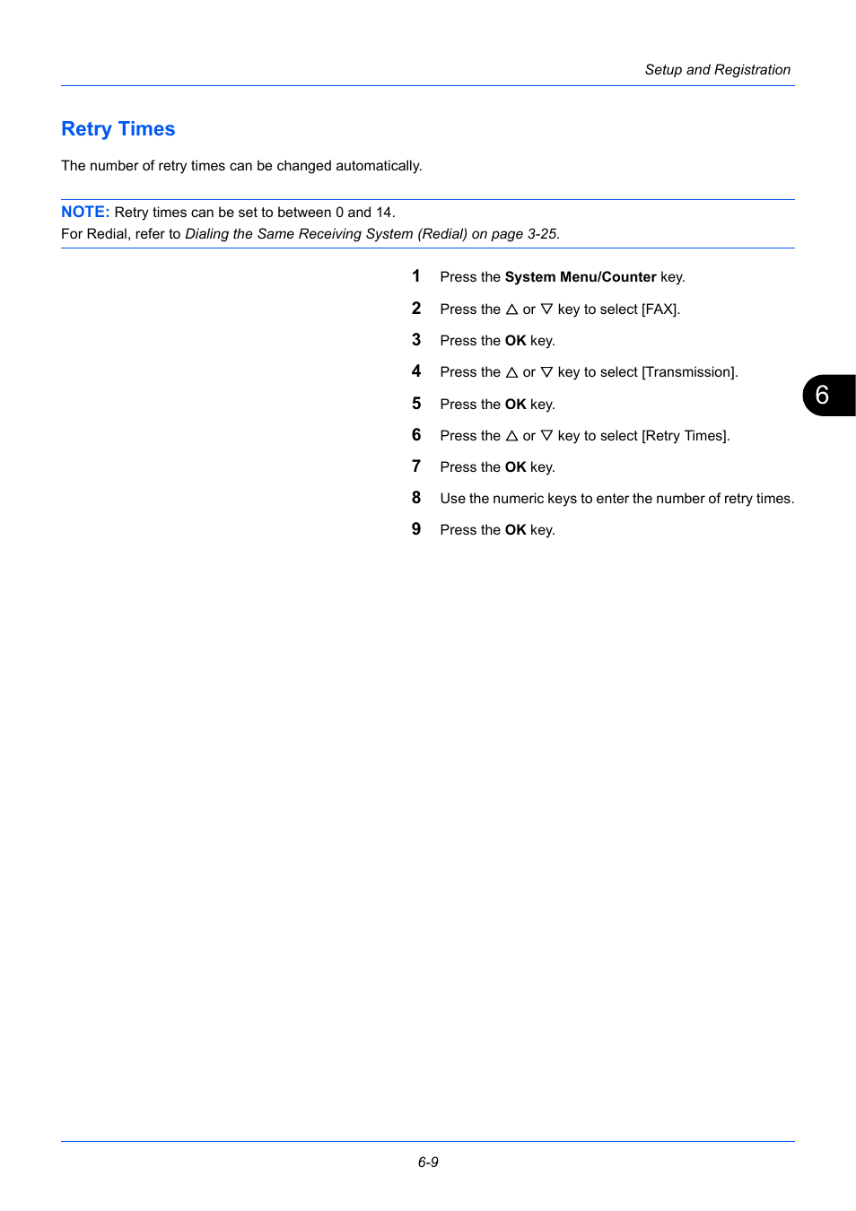 Retry times, Retry times -9 | TA Triumph-Adler P-3525 MFP User Manual | Page 121 / 185