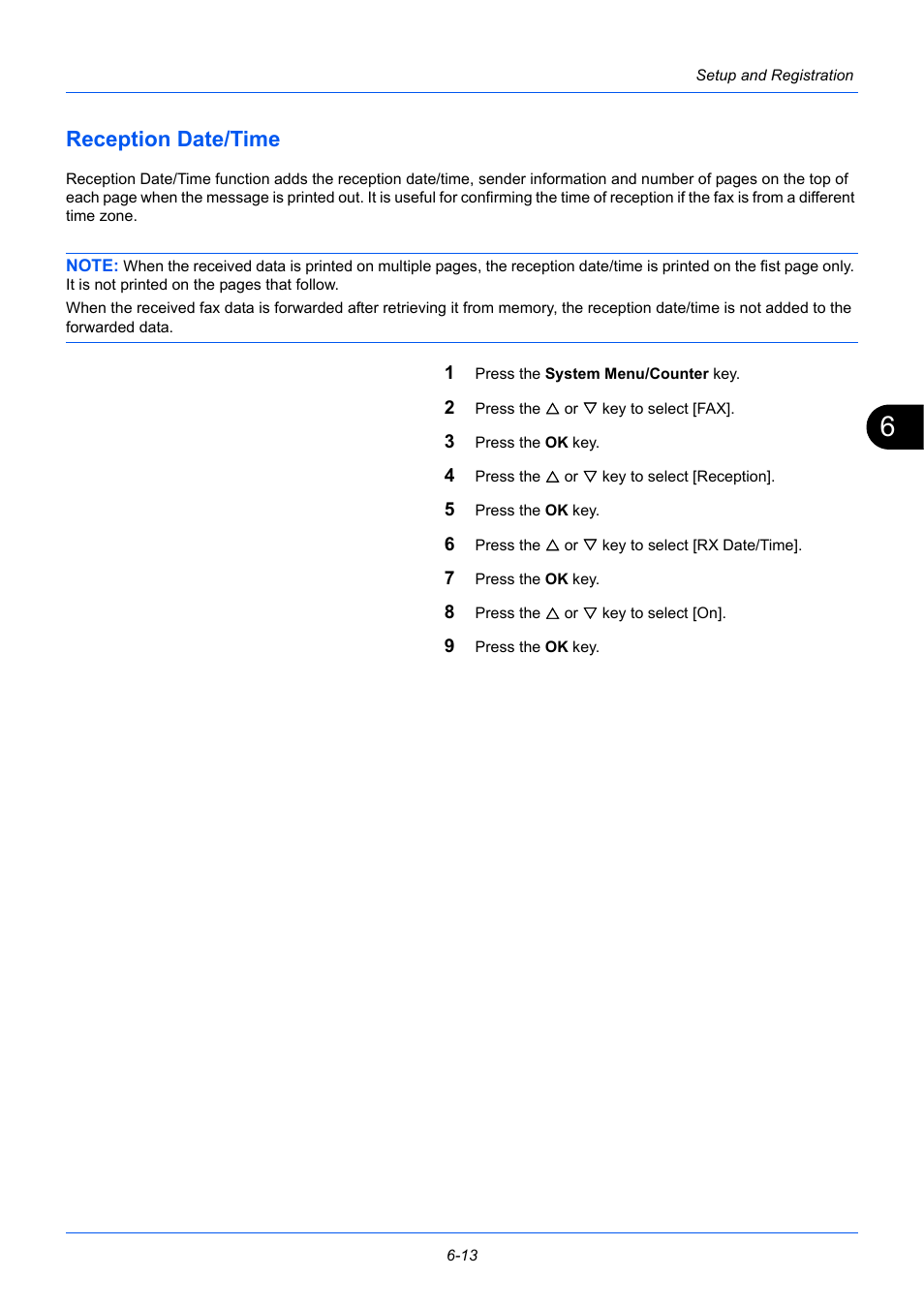 Reception date/time, Reception date/time -13 | TA Triumph-Adler P-3525 MFP User Manual | Page 125 / 185