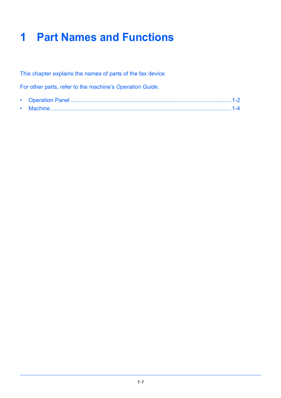 1 part names and functions, Part names and functions, Chapter 1 - part names and functions | TA Triumph-Adler P-3525 MFP User Manual | Page 15 / 185