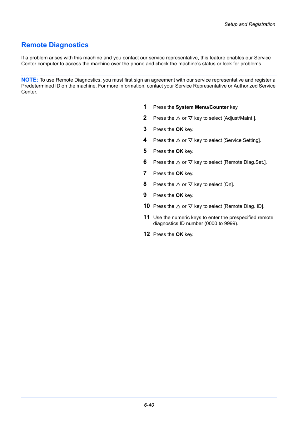 Remote diagnostics, Remote diagnostics -40 | TA Triumph-Adler P-3525 MFP User Manual | Page 152 / 185