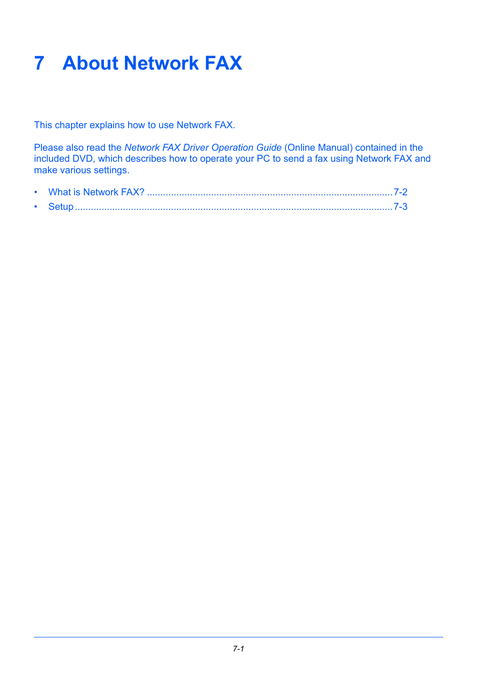 7 about network fax, About network fax, Chapter 7 - about network fax | TA Triumph-Adler P-3525 MFP User Manual | Page 155 / 185