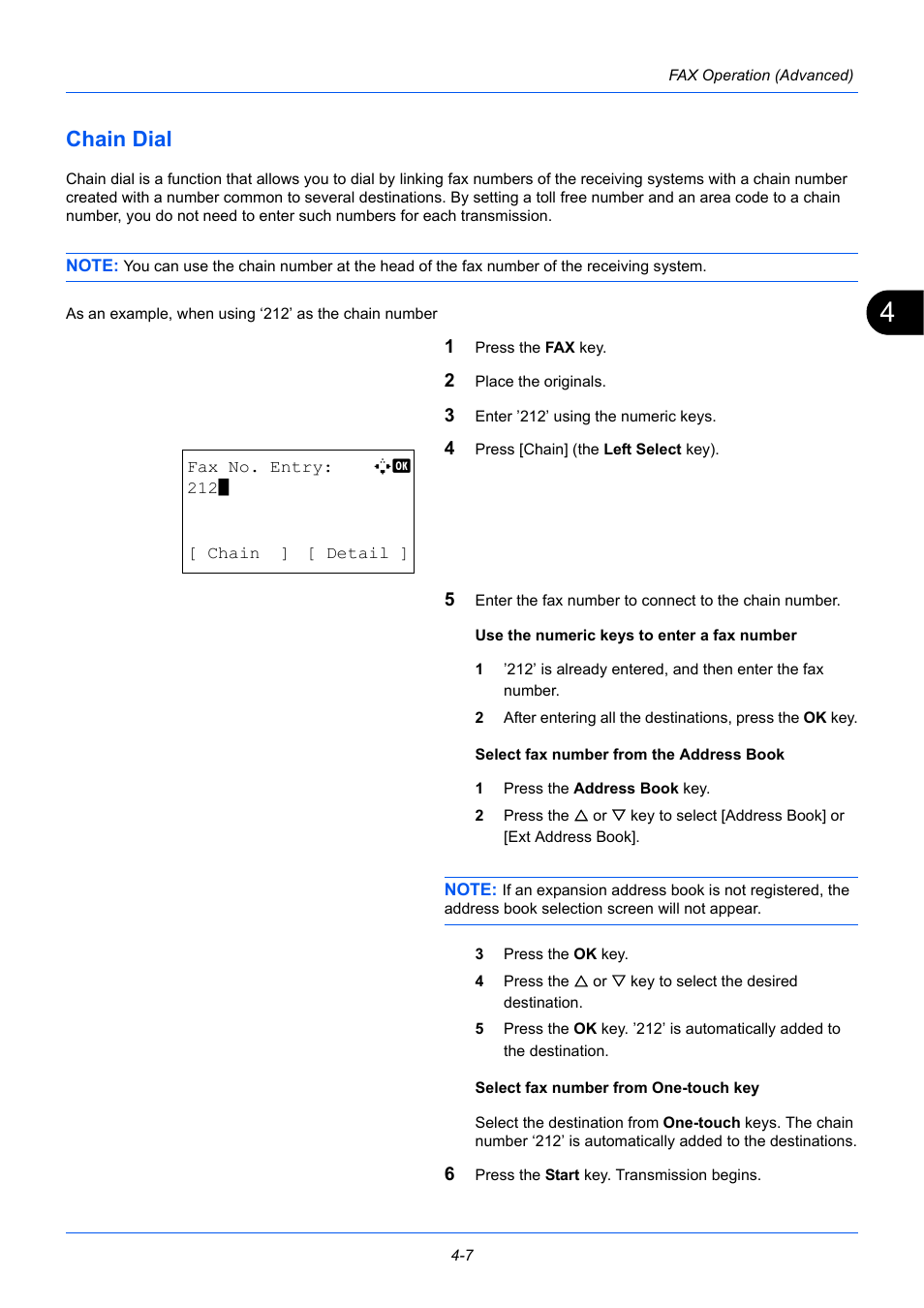 Chain dial, Chain dial -7 | TA Triumph-Adler P-3525 MFP User Manual | Page 61 / 185