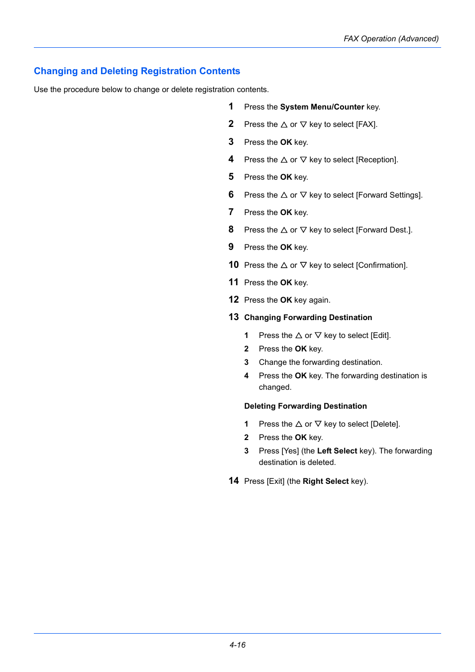 Changing and deleting registration contents | TA Triumph-Adler P-3525 MFP User Manual | Page 70 / 185