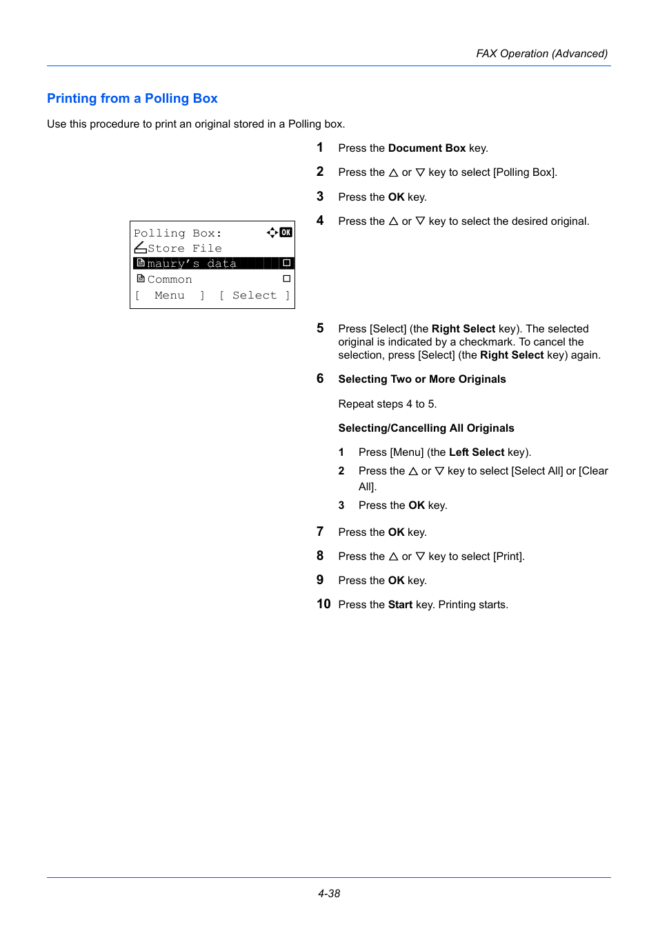 Printing from a polling box | TA Triumph-Adler P-3525 MFP User Manual | Page 92 / 185