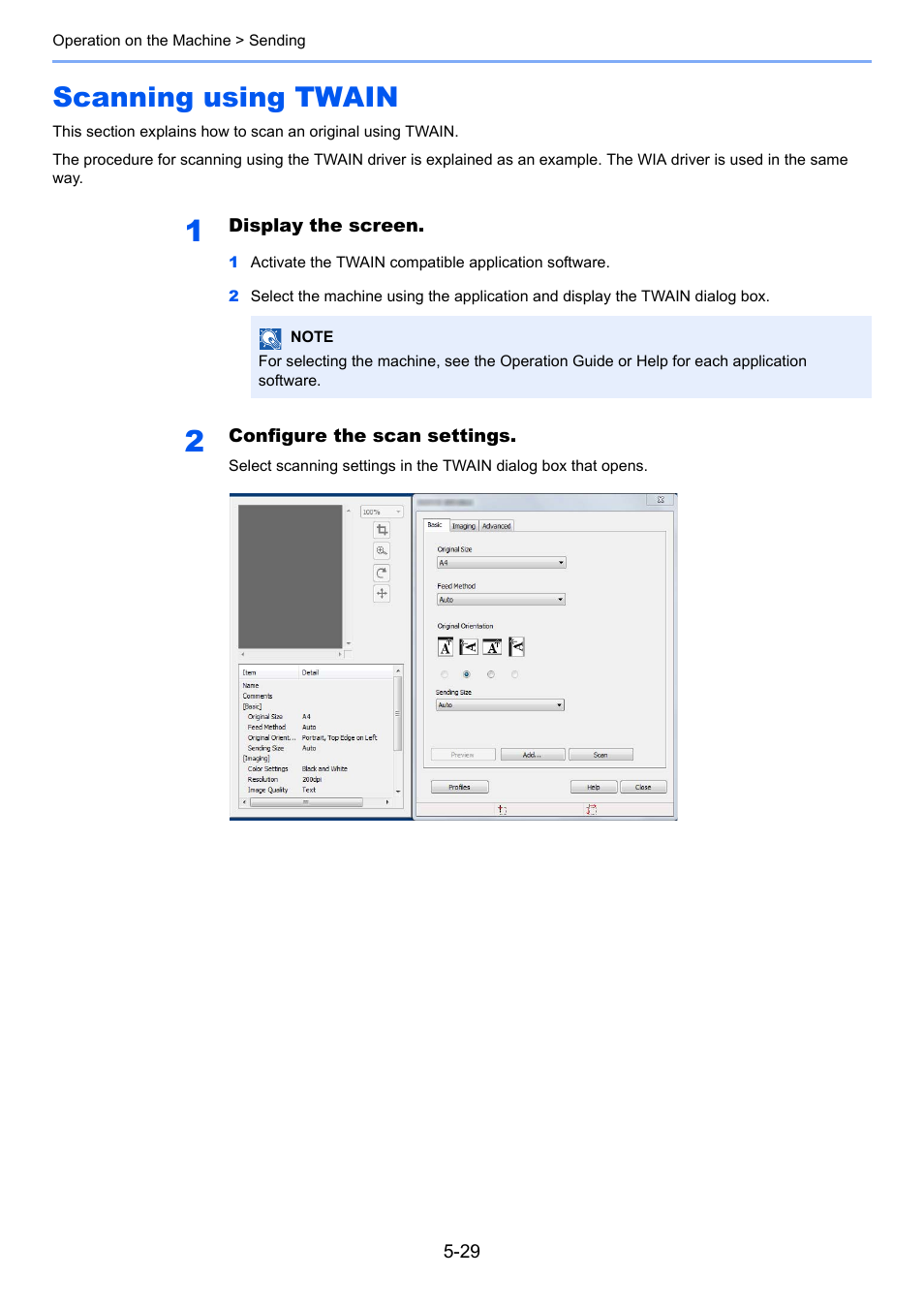 Scanning using twain, Scanning using twain -29 | TA Triumph-Adler P-4030 MFP User Manual | Page 187 / 397