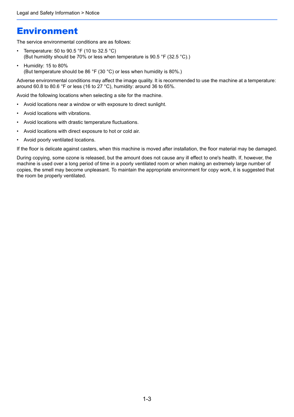 Environment, Environment -3 | TA Triumph-Adler P-4030 MFP User Manual | Page 31 / 397