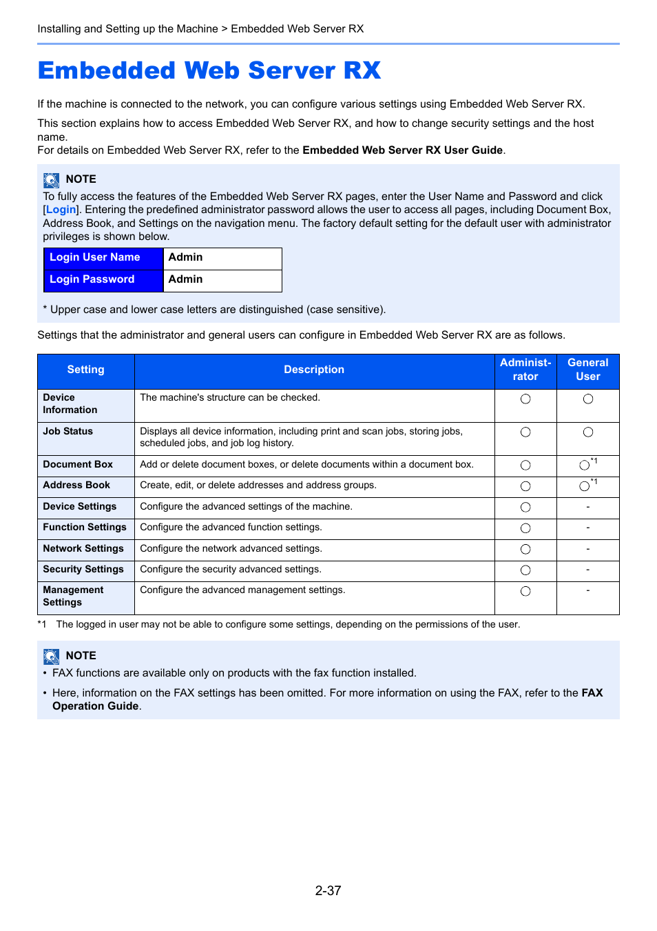 Embedded web server rx, Embedded web server rx -37 | TA Triumph-Adler P-4030 MFP User Manual | Page 79 / 397